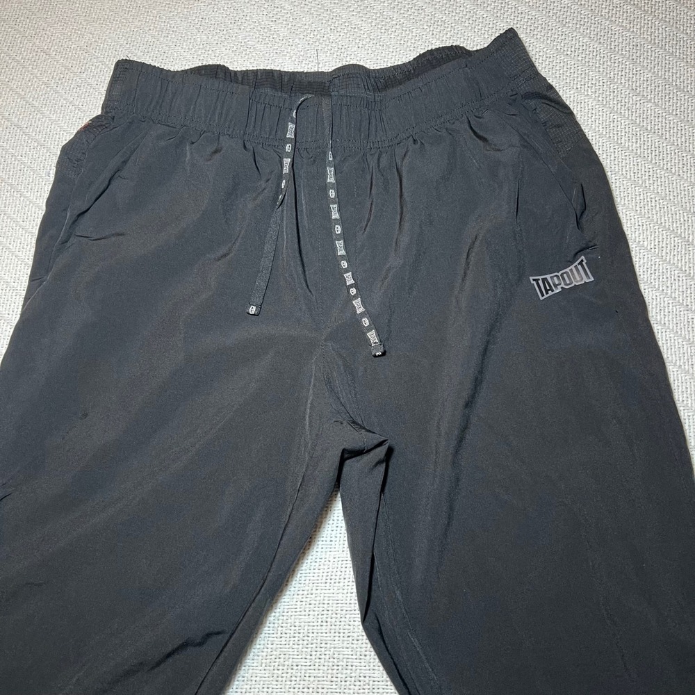 Tapout WWE Y2K Mens Black Lightweight Joggers Athletic Training Pants Large